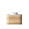 Attica 750mm Natural Oak Bentwood Wall Hung Curve Vanity With Natural Carrara Marble Top