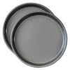 SOGA 2 Pack 8 Inch Round Black Steel Non-Stick Pizza Trays