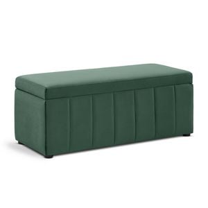 Becca Storage Ottoman Blanket Box Lounge Bench Dark Green velvet