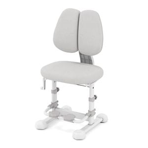 Costway Kid Study Chair Office Desk Chair Adjustable Double Backrest Grey