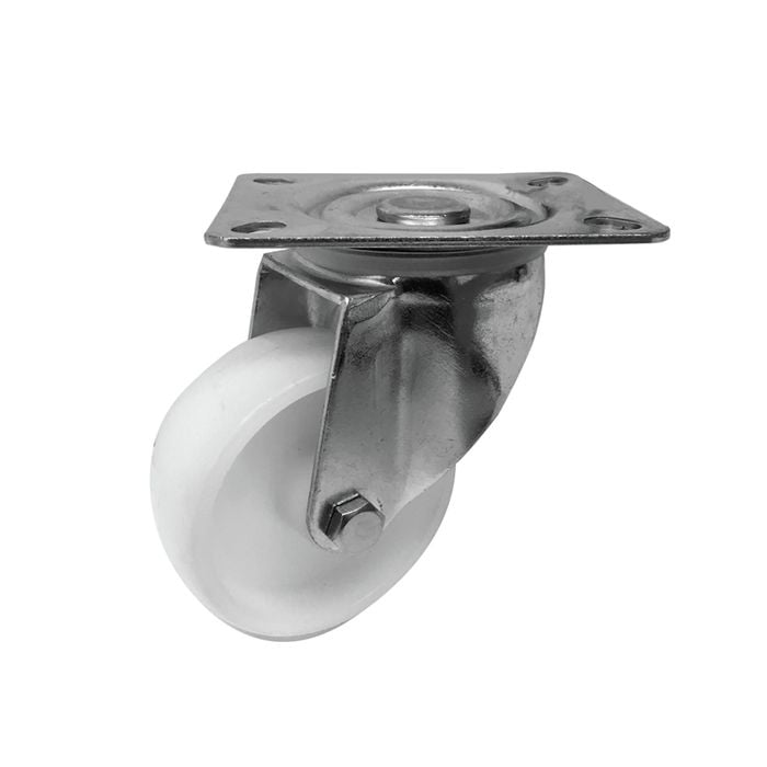 Move It 80mm 120kg White Polypropylene Swivel Plate Castor