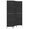 vidaXL Room Divider Screen Divider Privacy Screen 3-Panel Black Water Hyacinth