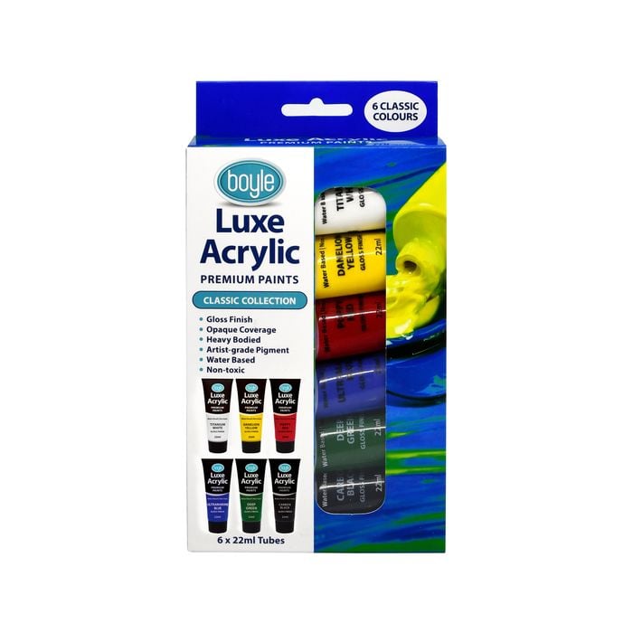 Boyle Classic Collection Luxe Acrylic Premium Paint - 6 Pack