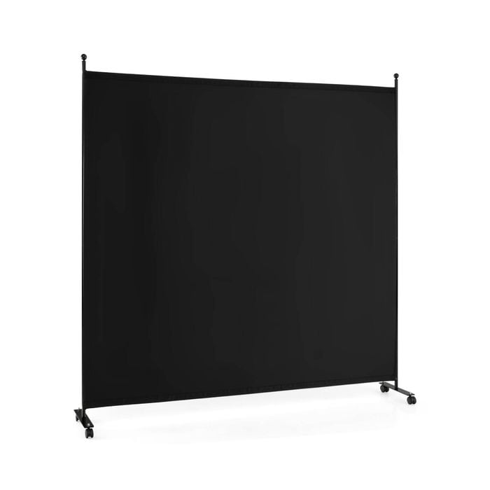 Costway Mobile Room Divider Privacy Screen Black