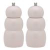 2PK Ecology High Gloss Rubber Wood Salt and Pepper/Herb Pod Grinder 15.5cm Oat