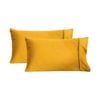 Dreamaker Superfine Washed Microfibre Standard Pillowcase Twin Pack - Mustard