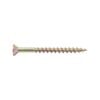 Zenith 8G x 50mm Gold Passivated Countersunk Rib Head Chipboard Screws - 50 Pack