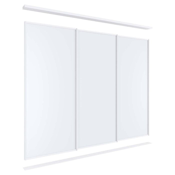 Lugna 2100 x 1801 - 2700mm Melamine Wardrobe Triple Sliding Doors