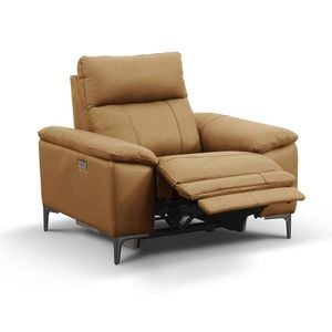 Waldorf Powered Leather Recliner Chair Tan