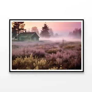 House, Sunrise with Grass  Print 100% Australian Made 120x90cm  (Poster)