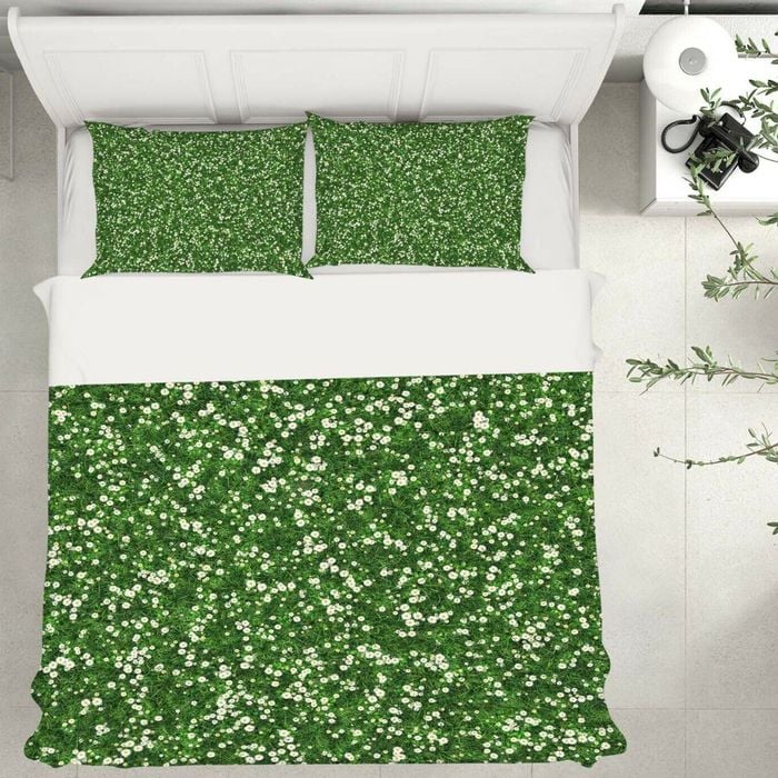 3D Green Lawn Flower 239 Bed Pillowcases Quilt King Size