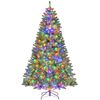 Costway 2.1M Christmas Tree Pre-lit Xmas Decor 640 Multicolored LED Light 989 Tips