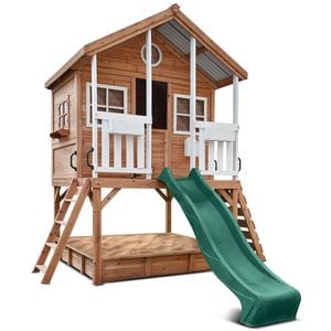 Lifespan Kids Winchester Cubby House with 1.2m Elevation Platform and 2.2m Green Slide