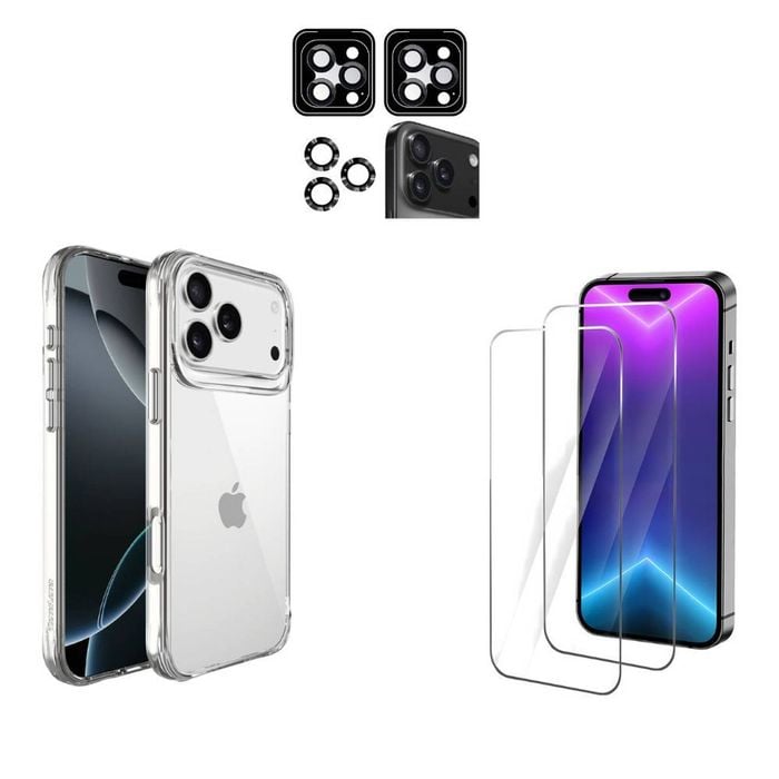 Icoverlover For Iphone 17 Pro Max Case + 2x Screen + 2x Camera Lens Protectors