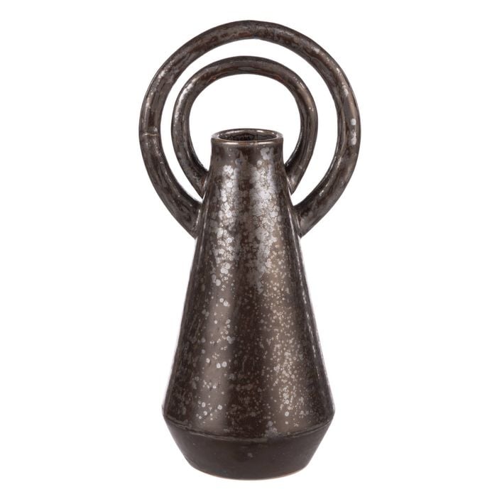 Amalfi Halo Vase Large Reactive Black 12x10x25cm