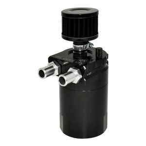 Calflow Billet Aluminium Baffled Oil Catch Tank Can Kit with Air Breather Universal 2-Port