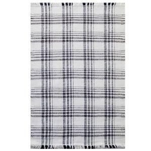 Handwoven Dhurrie Rug-Legend 6361-Ivory Biege-110x160cm