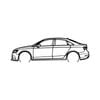 Ignite Laser Audi A3 S Line Silhouette Metal Wall Art Rustic Metal 15.7inch/40cm