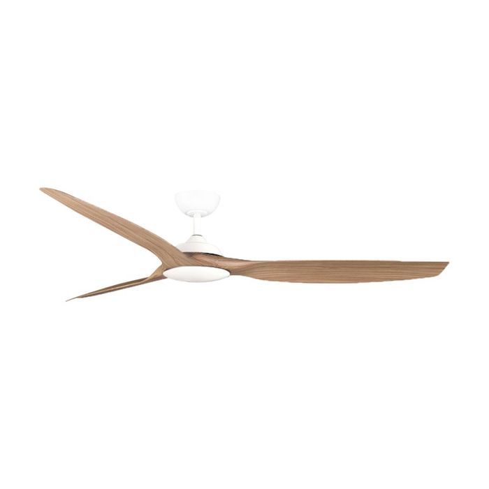FanForce Capri II Smart DC Ceiling Fan W/ Remote 52in White/Teak