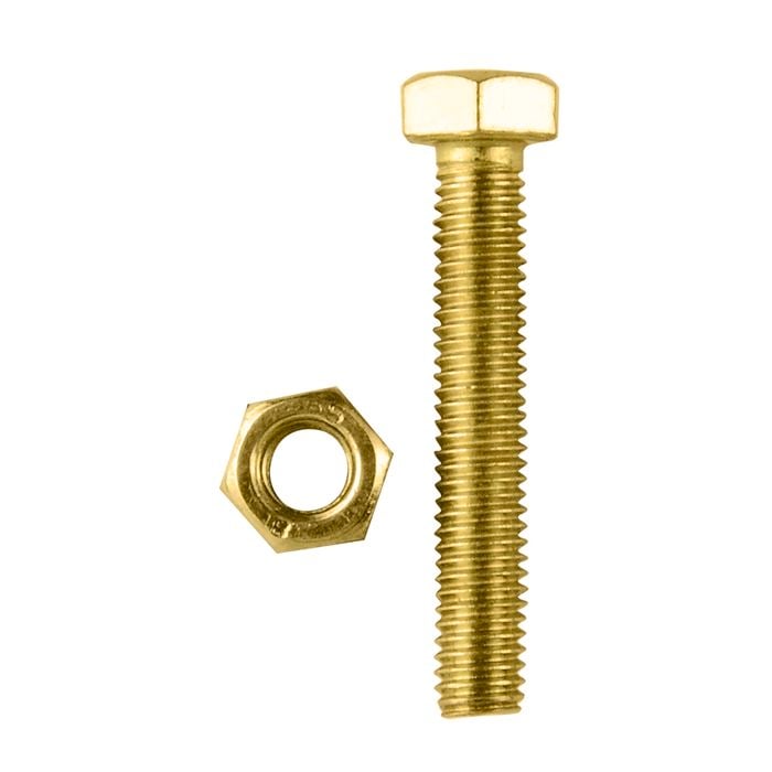 Pinnacle M5 x 30mm Yellow Zinc Hi Tensile Hex Bolt And Nut - 5 Pack