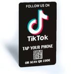 Tap and Share Contactless Sharing Smart NFC 'Follow Us on TikTok' Connect Card + QR code