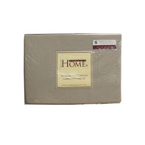 Bloomington 180TC Latte Polyester Cotton Fitted Sheet Set Single