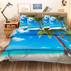 3D Beach Scenery 76 Bedding Set Pillowcases Quilt Duvet Cover Set Queen King
