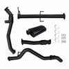 Ignite Exhausts Turbo Back For Mitsubishi Mq Triton 2.4l 3" Cat & Muffler Black Aluminised Steel
