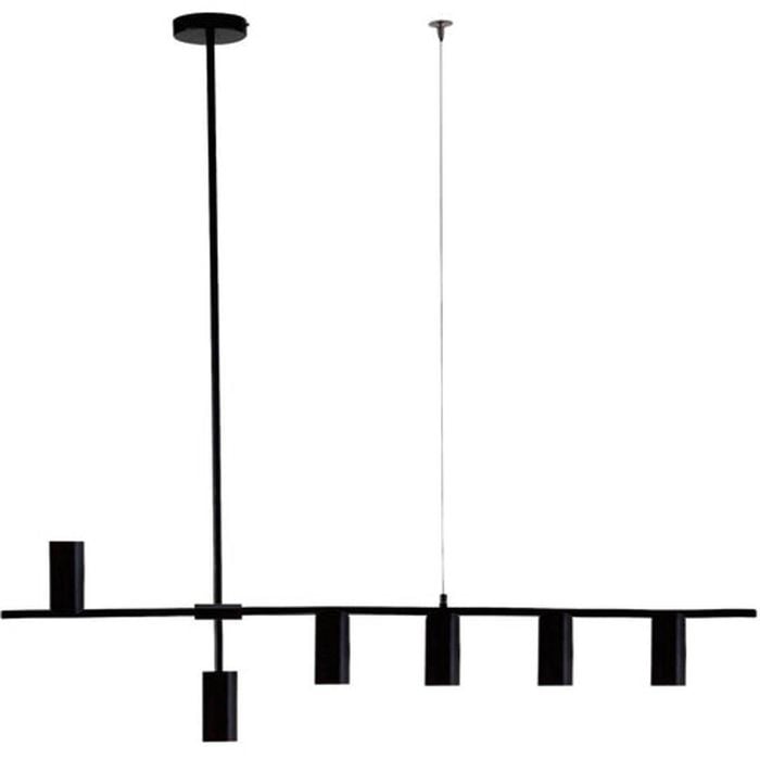 DRITTO Matte Black 6 Light Pendant