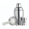 3pc Barcraft Cocktail Making Set W/ Recipe Booklet Stainless Steel