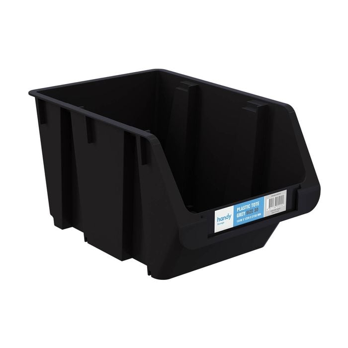 Handy Storage 154 x 125 x 215mm Grey Size 30 Plastic Tote