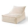 Cadence & Co. Wilde Ribbed Luxe Fleece Bean Bag Lounge Cover Vanilla Cream