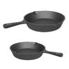 Toque 21cm and 27cm Cast Iron Frying Pan Set