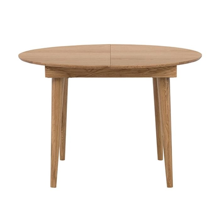 6IXTY Niche Round Oval Wooden Extension Dining Table 110-145cm - Natural