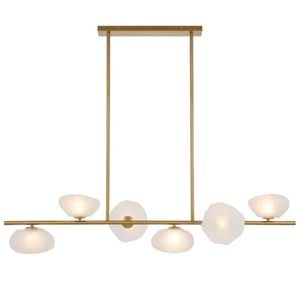 Telbix Zecca Contemporary Pendant Hanging Lamp Light Metal Glass Antique Gold Frost Frosted