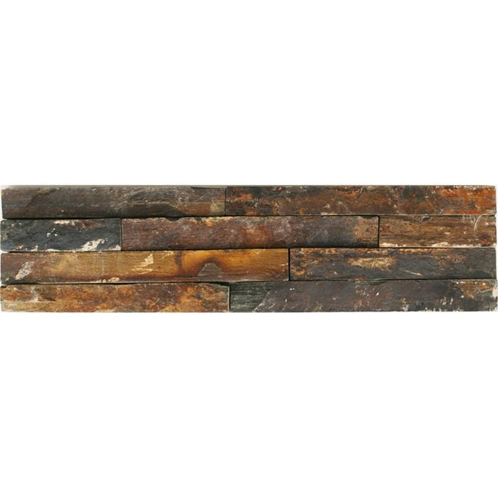 Decor8 Tiles 400 x 100mm Burnt Sienna Series 2 Stacked Stone