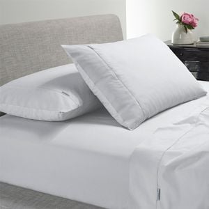 Bianca Heston 300tc Cotton Sheet Set White - Split King Bed