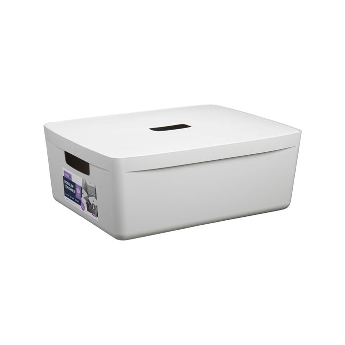 Inabox 19L Windmill White Modular Storage Container