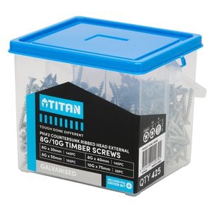 Titan 425 Piece 8G/10G PH2 Galvanised External Timber Screws