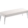 Tufted Leather Bench - Beige