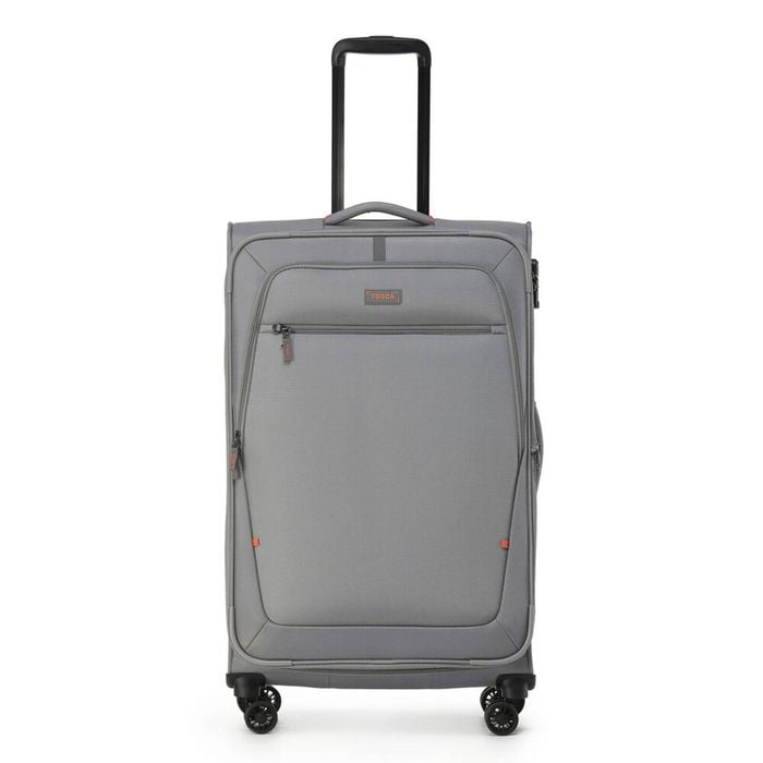 Tosca Luna Lite Soft Case Travelling Luggage Suitcase Large 77x45x30cm GRY/ORG