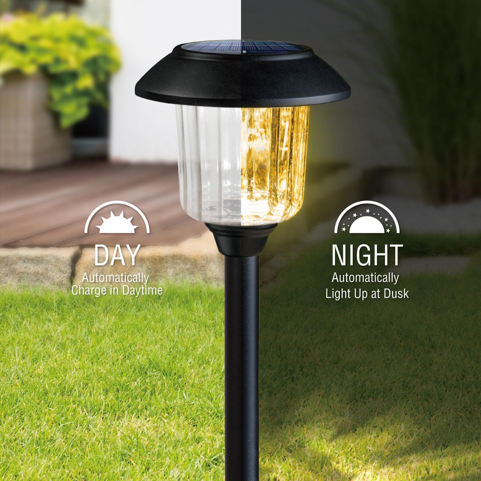 Luxzone 39cm 50lm Solar LED Pathway Light 8 Pack Bunnings Australia