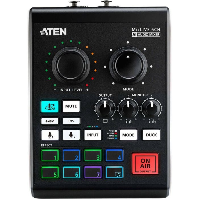 Aten UC8000 MicLive 6 Channel AI Audio Mixer