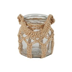 Maine & Crawford Haydn Macrame 16cm Glass Lantern Candle Holder