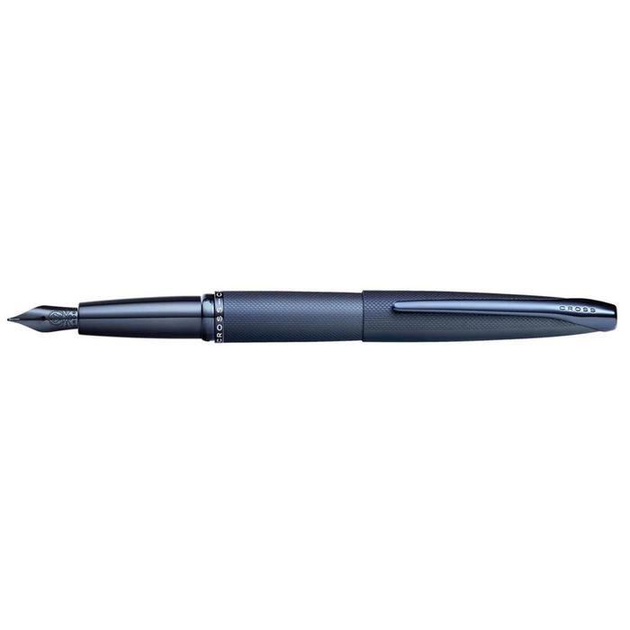 Cross Atx Sandblast Fountain Pen Fine Nib Office Writing Stationery Dark Blue