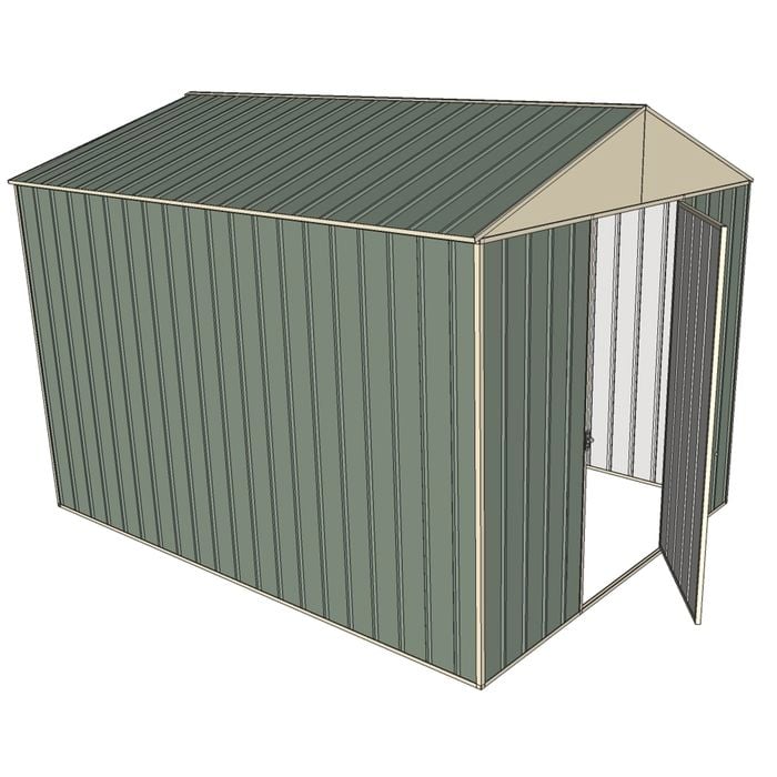 Build-a-Shed 2.2 x 3.0 x 2.3m Front Gable Single Hinged Door Deep Shed - Green