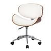 Artiss White PU Leather & Wood Office Chair