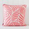 Rayell Indoor Square Cushion Printed Leaf Love Tangerine 45x45cm