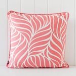 Rayell Indoor Square Cushion Printed Leaf Love Tangerine 45x45cm