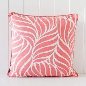 Rayell Indoor Square Cushion Printed Leaf Love Tangerine 45x45cm